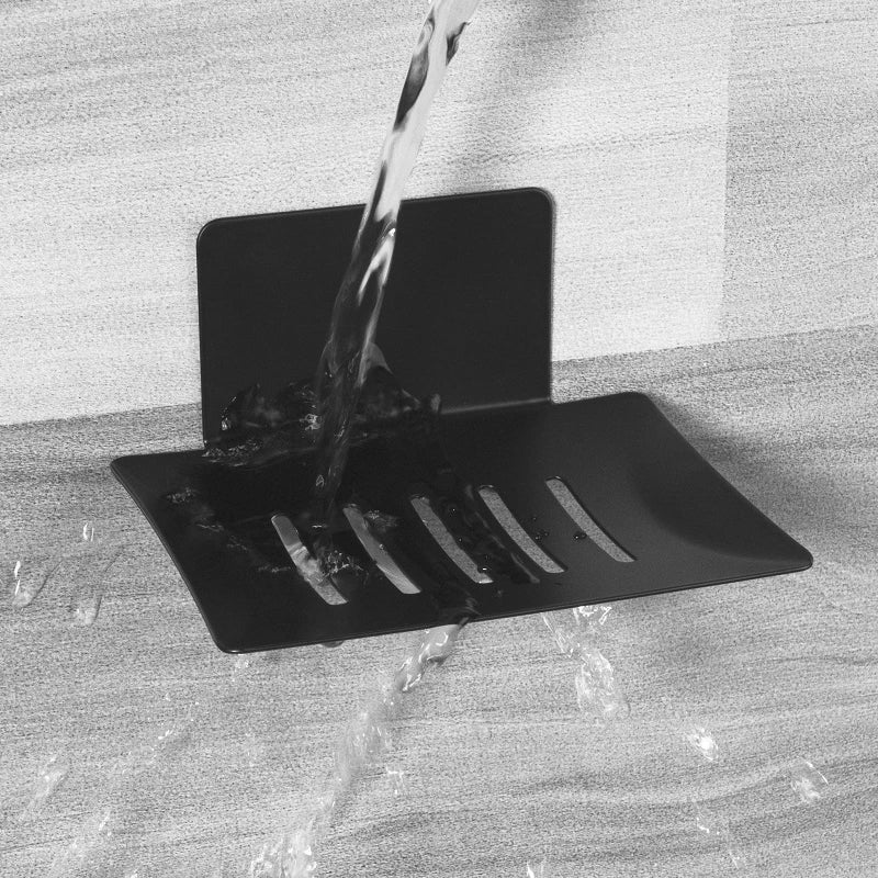 LUEXBOX Soap Dish for Shower  5 Slot Self-Adhesive Soap Holder for Bathroom  Wall Mounted Shower Soap Holder  Stainless Steel Soap Tray Black - Image 5